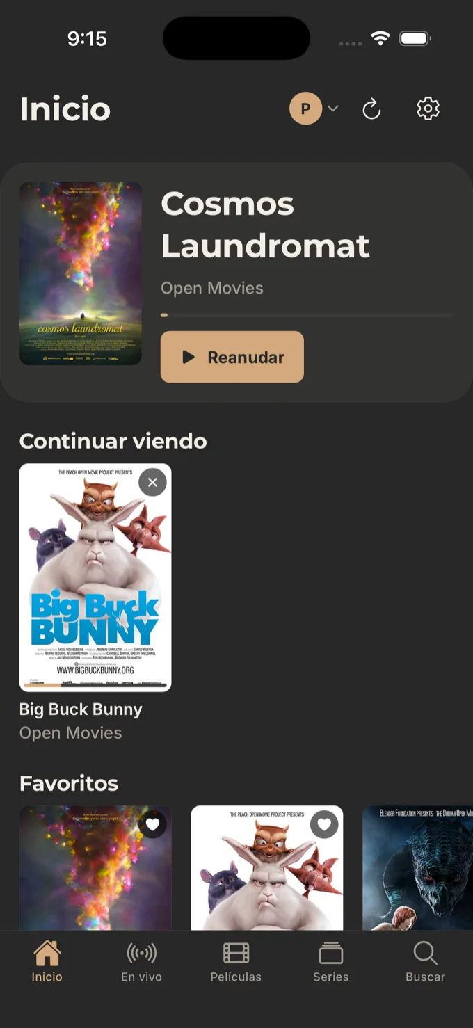 Mira Player en iPhone