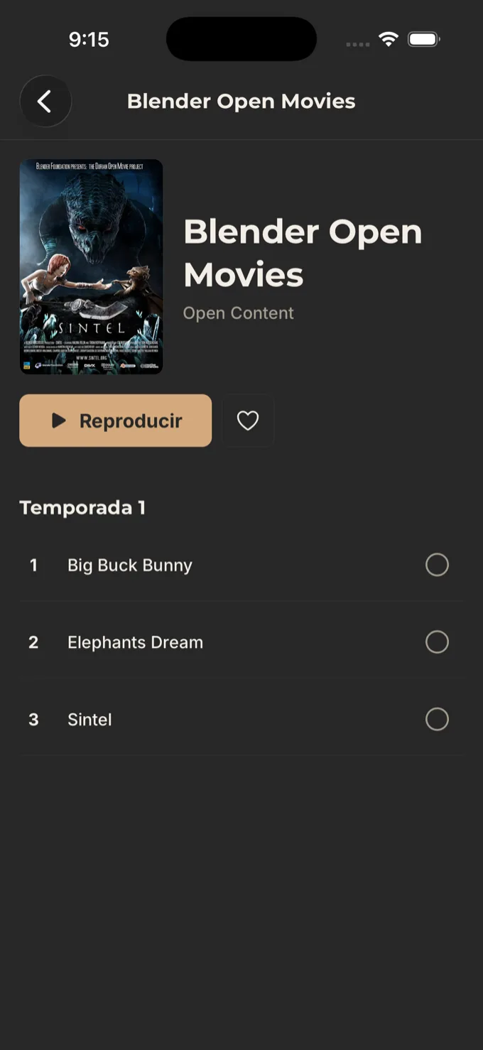 Mira Player en iPhone